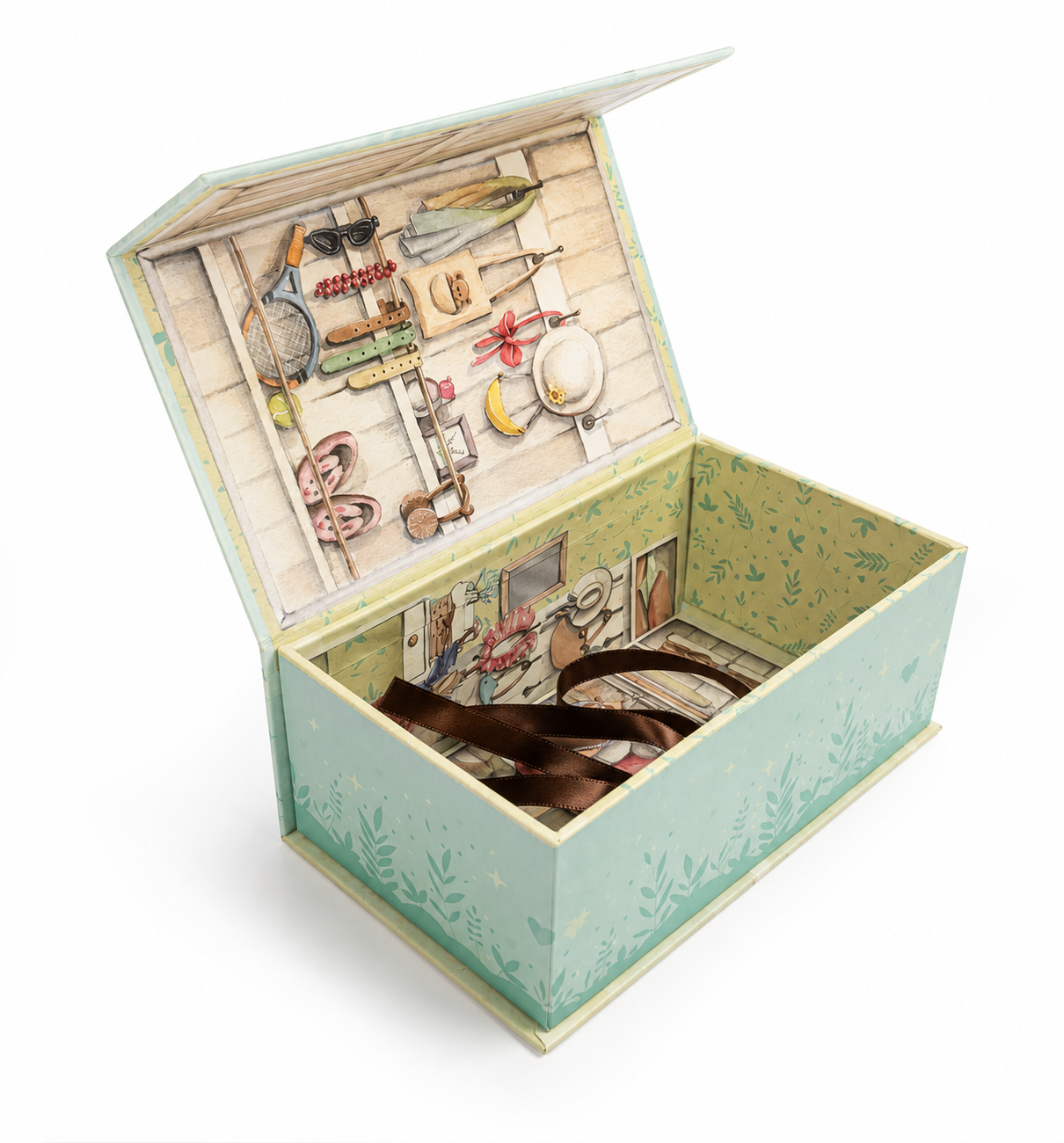 Illustrated Book Shape Gift Boxes